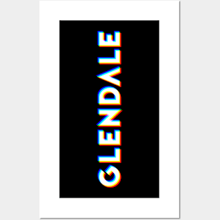 Glendale Arizona CMYK Glitch Type Posters and Art